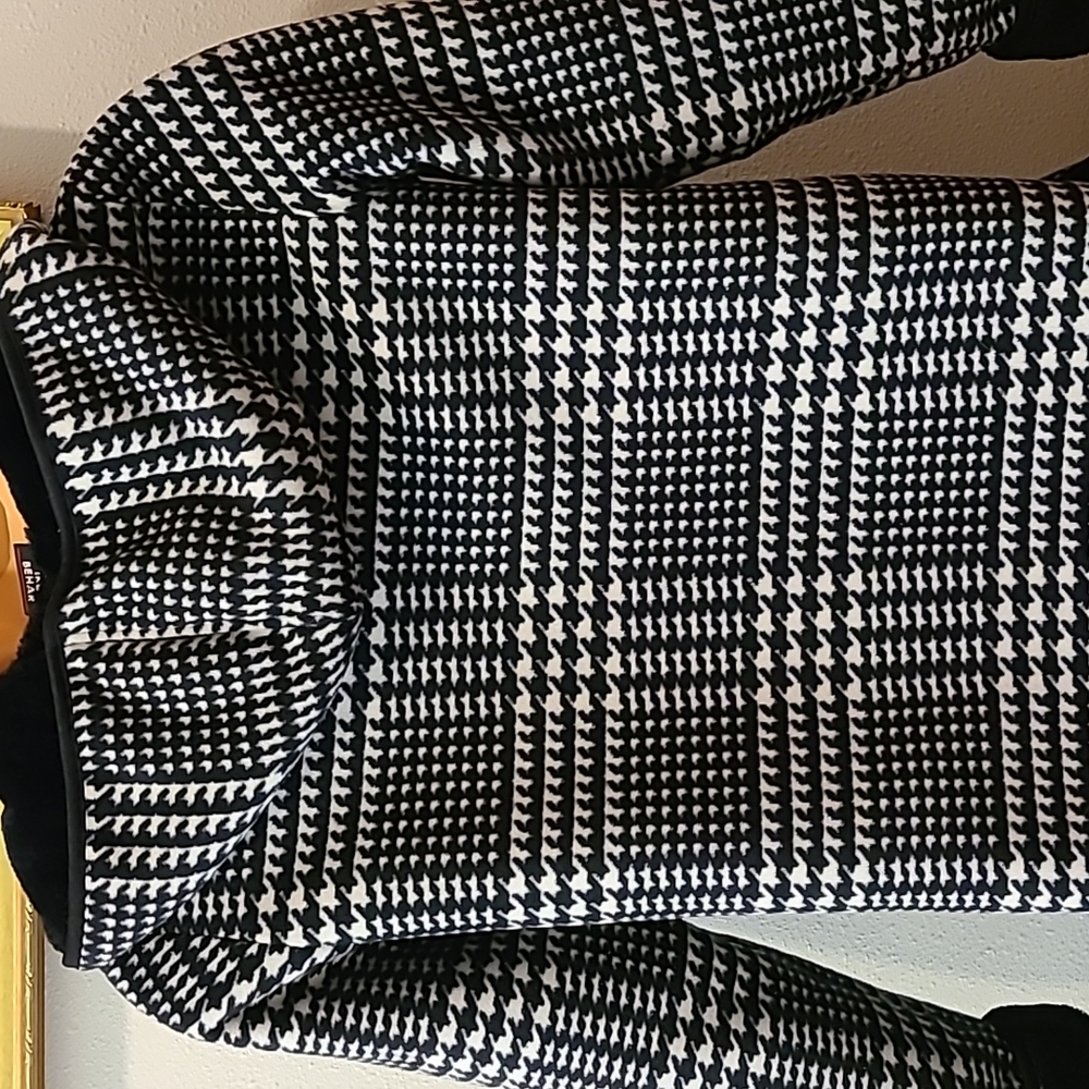 Ike behar coat blk and white hounds tooth size med - Picture 6 of 10